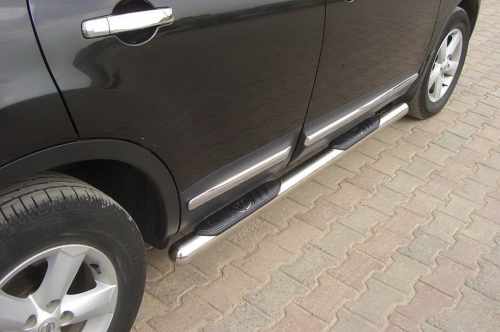 Боковые трубы Nissan Qashqai 2007-2014, нержавеющая сталь, CAN (2 шт)