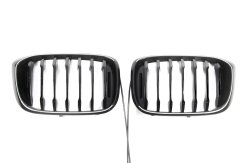 Решетка радиатора «ноздри» 1 Bar LED (черный глянец) BMW X3 G01 2018-2021 / BMW X4 G02, GBT