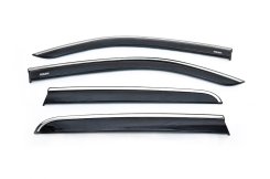 Вітровики Volkswagen Amarok 2H 2010-2022, з хромованим молдингом, Niken (4 шт)