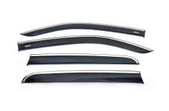 Вітровики Volkswagen Amarok 2010-2022, з хромованим молдингом, Niken (4 шт)