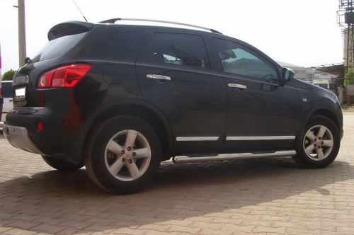 Боковые трубы Nissan Qashqai 2007-2014, нержавеющая сталь, CAN (2 шт)