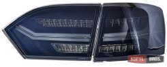 Задние светодиодные LED фонари (черные) для Volkswagen Jetta Mk6 2012-2015