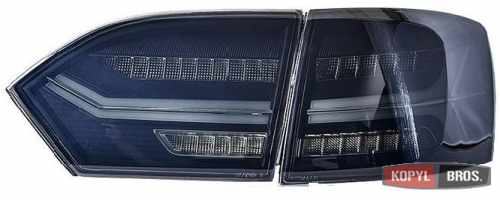 Задние светодиодные LED фонари (черные) для Volkswagen Jetta Mk6 2012-2015