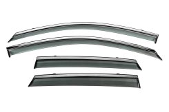 Вітровики Audi A3 8Y 2020+, хетчбек, з хромованим молдингом, Niken Luxury (4 шт)