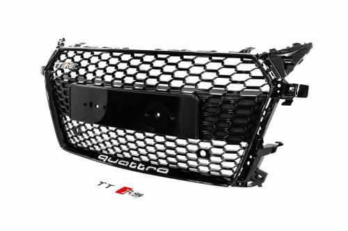Передняя решетка RS-Style V-2 Audi TT 8J/8S 2014-2020, черная, GT Tuning