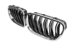 Ноздри M-Look (Черный Глянец с Хромированной Окантовкой) BMW 5 серия F10/F11 2010-2016, GBT