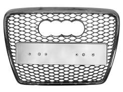 Решетка радиатора Silver Chrome (в стиле RS6) без PDC для AUDI A6 C6 2004–2011