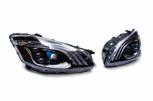 Фары рестайлинг Mercedes S-class W221 2005-2013, дизайн Maybach X222, GBT