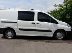 Боковые трубы BB001 Fiat Scudo 2007-2015 / Peugeot Expert / Citroen Jumpy, Ø60 мм, длинная база, нержавеющая сталь, CAN (2 шт)