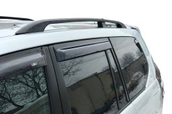 Рейлінги Toyota Land Cruiser Prado 120 2002-2009 / Lexus RX, чорні, турецький дизайн, металеві ніжки, DDU (2 шт)