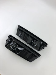 Грати в бампер Audi A4 B9 15-19г For ACC у стилі S-Line Full Black