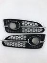 Грати в бампер Audi A8 D4 14-17г For ACC у стилі S8 Silver Black