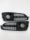 Грати в бампер Audi A8 D4 14-17г For ACC у стилі S8 Full Black