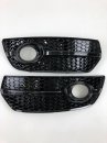 Грати в бампер Audi Q5 2008-2012г For ACC в стилі RS Full Black