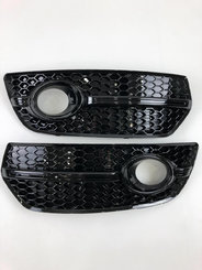 Грати в бампер Audi Q5 2008-2012г For ACC в стилі RS Full Black