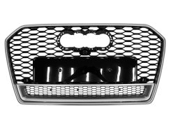 Грати радиатора Audi A6 C7 RS6 14-18г Silver Black Quattro