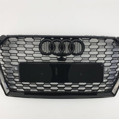 Грати радіатора Audi A4 RS4 2015-2019р Full Black Quattro