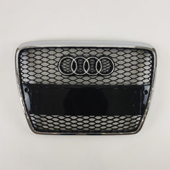 Решітка радіатора Audi A6 RS C6 2004-2011г Black Chrome (під парктронік)