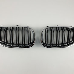 Решітка радіатора ніздрі BMW 5 Series E60/E61 2003-2010рік Глянець Хром Рамка
