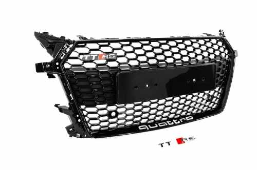 Передняя решетка RS-Style V-2 Audi TT 8J/8S 2014-2020, черная, GT Tuning