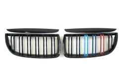Решетка радиатора ноздри BMW 3 Series E90/E91 2005-2008год Черный Глянец Триколор