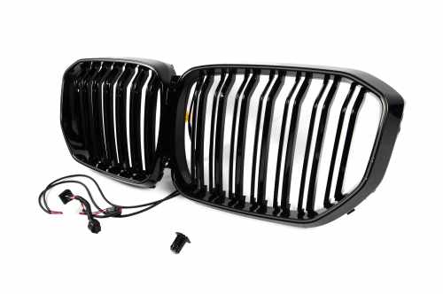 Ніздрі BMW M-Look LED (чорний глянець) BMW X5 G05 2019-2022, GBT
