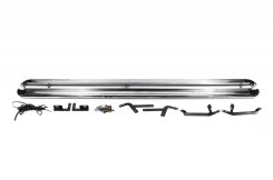 Боковые подножки Premium Nissan Primastar/NV300/Primastar 2002+ / Opel Vivaro / Renault Trafic, Ø60 мм, длинная база, нержавеющая сталь, CAN (2 шт)