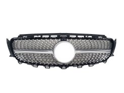 Грати радиатора Silver (с местом под камеру) Diamond для Mercedes-Benz E-Class W213 2016–2020