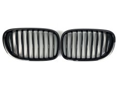 Решетка радиатора ноздри BMW 7 Series F01/F02 2008-2015год Черный Глянец One-Bar