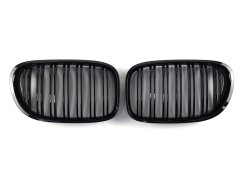 Решетка радиатора ноздри BMW 7 Series F01/F02 2008-2015год Черные Глянцевые 2bar