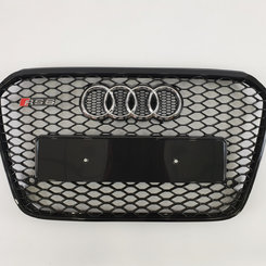 Грати радіатора Audi RS6 2012-2015г Full Black (chrome rings)