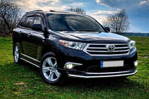 Бокові труби Toyota Highlander XU40 2008-2013, нержавіюча сталь, CAN (2 шт)