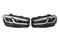 Передние фары на BMW 5 Series G30 2020-2022 года ( Full Led Adaptive ) Европа