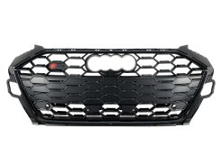 Решетка радиатора Full Black ( Gloss / Matte ) ( в стиле S4 ) на AUDI A4 B9 2019-2023 года