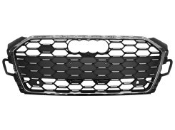 Решетка радиатора Chrome Black (Matte) (в стиле S5) на AUDI A5 B9 2020-2023 года