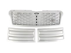 Решетка радиатора зябра Range Rover Vogue L405 2013–2017 full silver