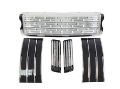 Решетка радиатора зябра грати в бампер Range Rover Vogue L405 2013–2017р silver grill