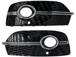 Грати в бампер Audi Q3 11-14г For ACC в стиле RSQ3 Black Chrome