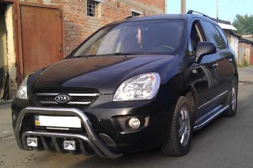 Бокові труби Kia Carens 1999-2012, нержавіюча сталь, CAN (2 шт)