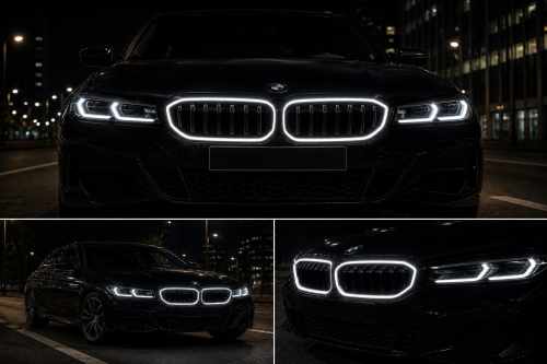 Ніздрі 1-Bar LED (чорний глянець) BMW 3 серія G20/G21 2022+, GBT