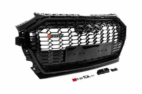 Передняя решетка RSQ-Style Audi Q5 2020-2025, черная, GT Tuning