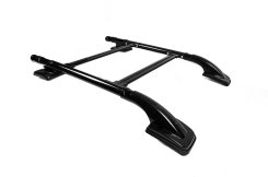 Рейлінги Toyota Hilux AN120 2015+, чорні, Shark, з поперечинами, Erkul (2 шт)