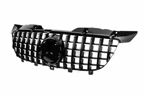 Передня Решітка GT Panamericana чорна Mercedes Sprinter W906 2006-2013, Cixtai