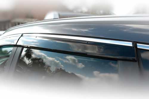 Вітровики Honda CR-V 2017-2022, з хромованим молдингом, HIC (4 шт)