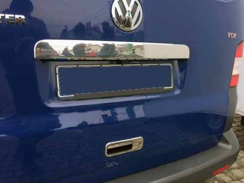 Накладка над номером Volkswagen T5 2010-2015, нержавіюча сталь, Carmos