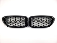 Решетка радиатора ноздри BMW 5 G30/G31 2017–2020 Diamond All Black