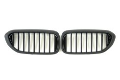 Решетка радиатора ноздри BMW 5 Series G30/G31 2017–2020рік Черный Матовый (1-bar)