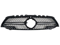 Грати радиатора Black (с местом под камеру) Diamond для Mercedes-Benz A-Class W177 2018–2022