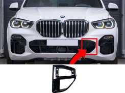 Накладка впускного сопла левая в передний бампер M-Paket на BMW X5 G05 2018-2022 ( Черный глянец )