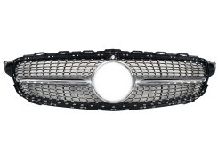 Решетка радиатора Mercedes C-Class W205 2014-2018 Diamond Silver